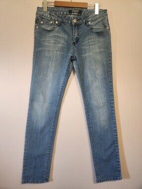 Victoria Beckham Rock & Republic Kiedis Low Rise Slim Jeans Y2K McBling Sz 29